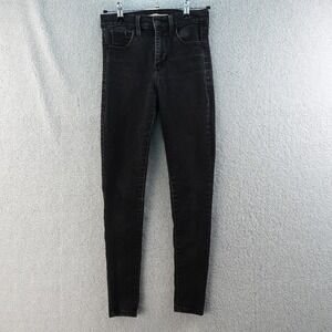 Levi's 720 High Rise Super Skinny Jeans Women's Size 25 Black‎ Denim Pants Y2k